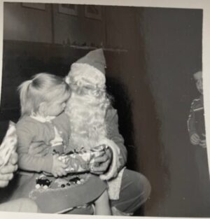 Doretta asking Santa for a brother for Christmas