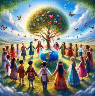 Universal children around a tree