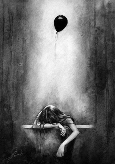 Black and white exhaustion